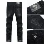 versace denim jeans pantalons longs jeunesse medusa logo noir